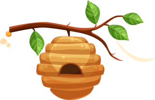 hivehoney-watercolor-set-with-jar-dipper-bees-honeycomb-house-bucket-934680