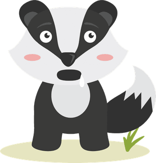 honeybadger-cartoon-honey-badger-emoticon-in-different-expression-collection-109075