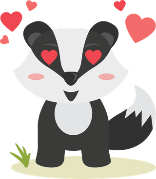 honeybadger-cartoon-honey-badger-emoticon-in-different-expression-collection-862898