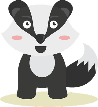 honeybadger-cartoon-honey-badger-emoticon-in-different-expression-collection-94495