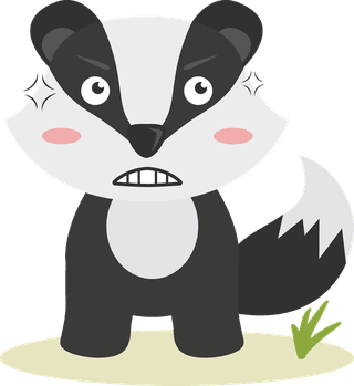 honeybadger-cartoon-honey-badger-emoticon-in-different-expression-collection-651359