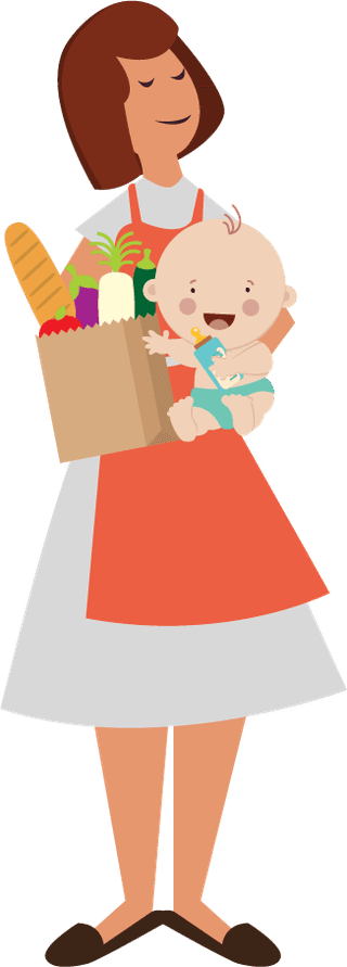 houseworkerhousewife-icons-collection-colored-cartoon-characters-251619