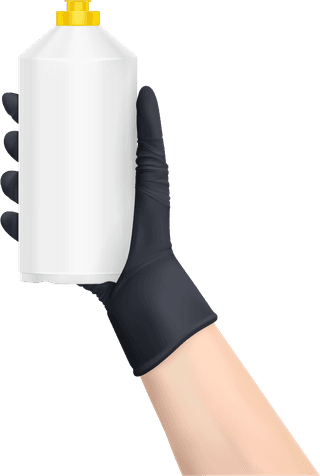 humanhands-protective-gloves-black-yellow-colors-realistic-set-isolated-illustration-404800