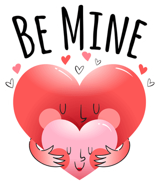 iconvalentine-day-cartoon-hearts-sticker-concept-951682