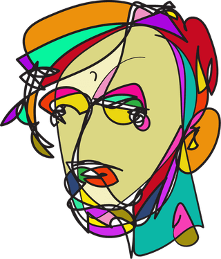 illustrationof-colorful-surreal-abstract-human-heads-in-continuous-line-art-drawing-style-954499