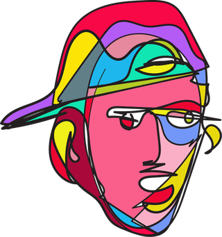 illustrationof-colorful-surreal-abstract-human-heads-in-continuous-line-art-drawing-style-859933