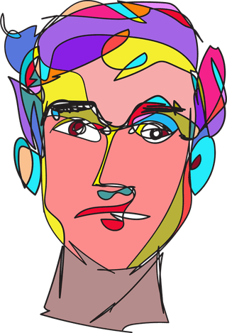 illustrationof-colorful-surreal-abstract-human-heads-in-continuous-line-art-drawing-style-821173
