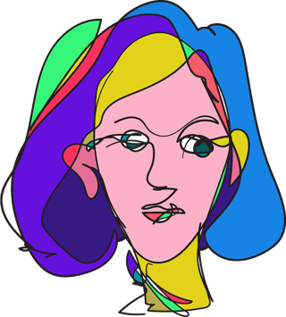illustrationof-colorful-surreal-abstract-human-heads-in-continuous-line-art-drawing-style-742912