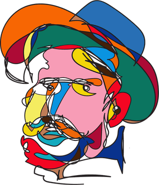 illustrationof-colorful-surreal-abstract-human-heads-in-continuous-line-art-drawing-style-359082