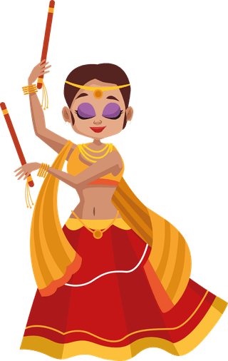 indiandance-dancing-diwali-women-and-men-with-traditional-clothes-vector-design-744979