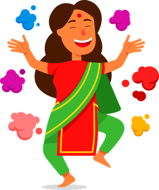indiangirl-girls-character-celebrating-holi-festival-246170