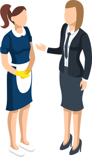 isometrictwo-profession-characters-talking-illustration-56436