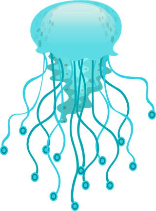 jellyfishocean-species-design-elements-multicolored-animals-icons-400561