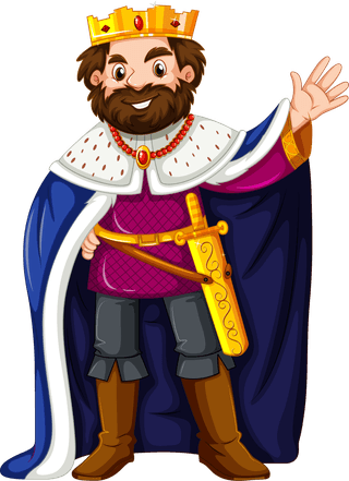 kingdifferent-characters-of-king-and-queen-illustration-650567