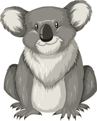 koaladifferent-type-of-wildlife-animals-on-white-background-illustration-239342
