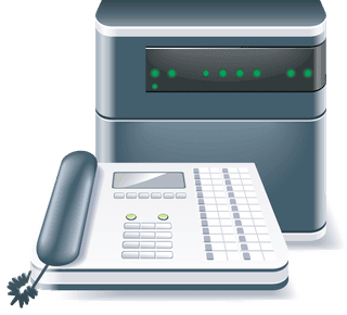 landlinefax-machine-printers-fax-machines-projectors-and-other-office-equipment-vector-393150