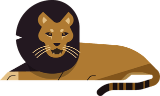 lionwild-feline-animals-icons-classical-flat-sketch-639929