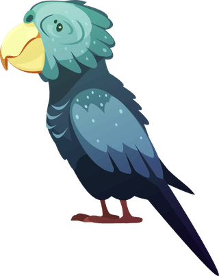 macawexotic-tropical-birds-retro-icons-set-989600