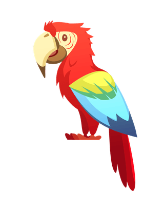 macawexotic-tropical-birds-retro-icons-set-371304