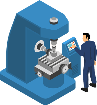 machinetools-with-workers-isometric-383446