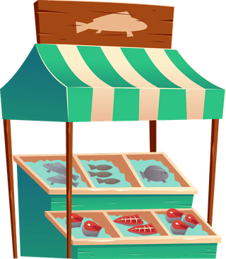 marketstalls-fair-booths-wooden-kiosk-with-striped-awning-food-products-529641