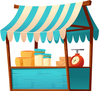 marketstalls-fair-booths-wooden-kiosk-with-striped-awning-food-products-765077