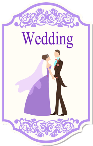 marriagedesign-elements-various-shapes-violet-white-decor-139805