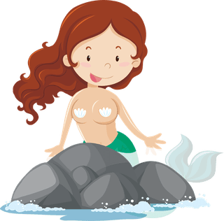 mermaidset-of-fantasy-cartoon-characters-and-fantasy-theme-isolated-on-white-175955