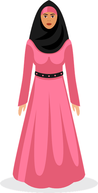 middleeastern-woman-set-traditional-arabic-hijab-ethnicity-girl-clothing-vector-illustration-544616