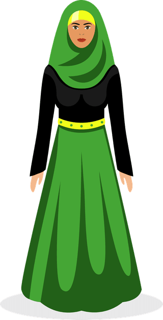 middleeastern-woman-set-traditional-arabic-hijab-ethnicity-girl-clothing-vector-illustration-680193