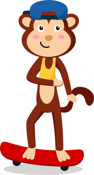 monkeyset-of-with-various-activity-for-graphic-design-vector-74847
