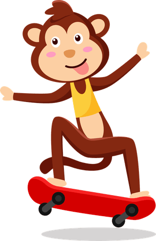 monkeyset-of-with-various-activity-for-graphic-design-vector-315003