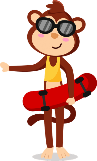 monkeyset-of-with-various-activity-for-graphic-design-vector-672091