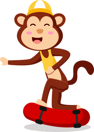 monkeyset-of-with-various-activity-for-graphic-design-vector-680047