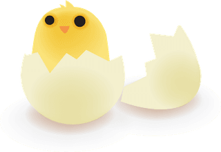 newlyhatched-chicks-broken-eggs-and-cartoon-chickens-vector-374817