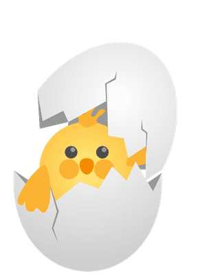 newlyhatched-chicks-cartoon-chicken-and-egg-vector-135485