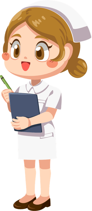 nurseset-happy-woman-nurse-uniform-with-different-acting-cartoon-character-441815