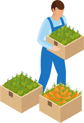 ordinaryfarmers-life-isometric-collection-with-elements-farming-facilities-plants-farm-workers-87539