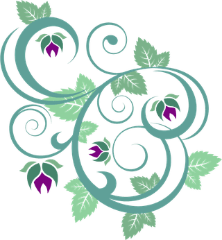 ornamentalfloral-vector-set-that-is-decorated-with-green-vines-and-purple-flowers-35942