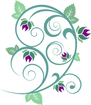 ornamentalfloral-vector-set-that-is-decorated-with-green-vines-and-purple-flowers-92068