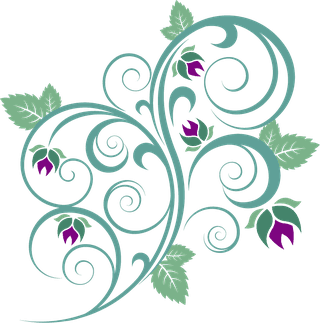 ornamentalfloral-vector-set-that-is-decorated-with-green-vines-and-purple-flowers-479700