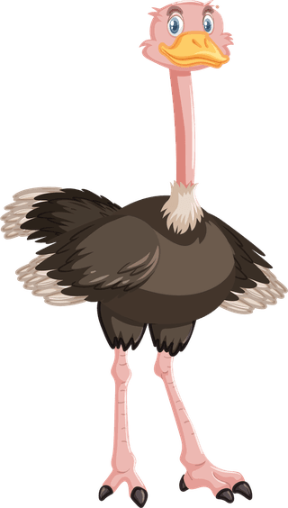 ostrichbird-farmer-and-farm-animals-illustration-721097