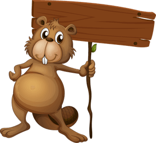 otterillustration-of-a-group-of-beavers-with-empty-wooden-boards-on-a-white-background-31102