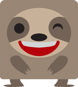 otterunique-shape-collection-of-cartoon-sloth-emoticons-vector-693512
