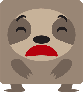 otterunique-shape-collection-of-cartoon-sloth-emoticons-vector-885973