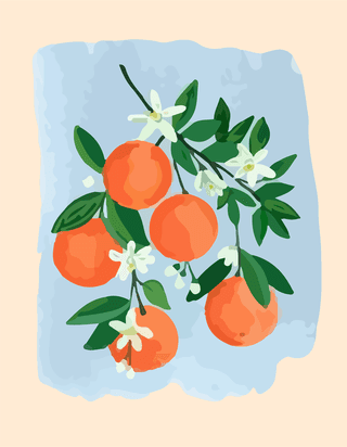 paintingwall-hanging-watercolor-orange-vivid-vector-cover-776340