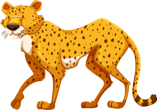 panthercheetah-cartoon-character-set-illustration-29969