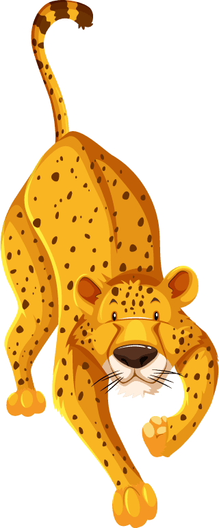 panthercheetah-cartoon-character-set-illustration-396500
