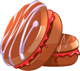 pastrycartoon-style-food-cake-sweet-bakery-tasty-snack-with-cream-vector-illustration-728609