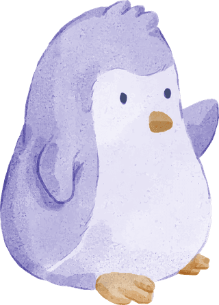 penguinwatercolor-illustration-watercolor-set-of-adorable-penguin-65133